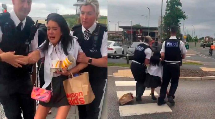 #VIDEO || Arrestan a adolescente de 13 años en McDonald’s del Reino Unido tras aplicación de política para menores no acompañados