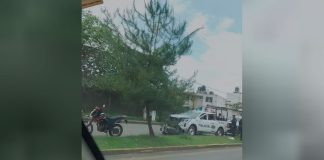 Patrulla municipal atropella a motociclista cerca del Cereso de Uruapan