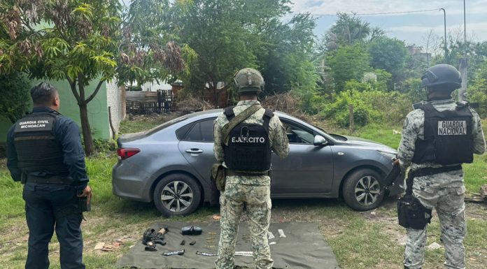 En Apatzingán, SSP y Defensa desactivan artefacto explosivo improvisado