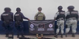 SSP y Defensa aseguran armamento, en Operación Apatzingán
