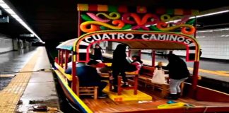 #VIDEO || Imagenes generadas con IA muestra trajineras en el Metro de CDMX como protesta y burla por inundaciones