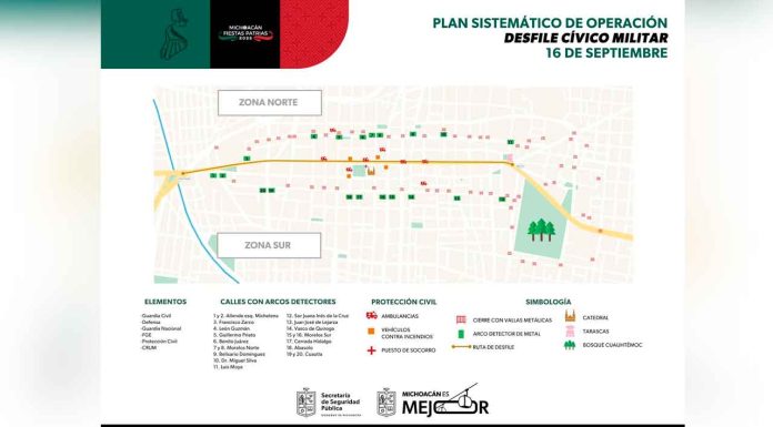 Conoce los 20 accesos con arcos detectores que habrá para el desfile del 16 de septiembre en Morelia