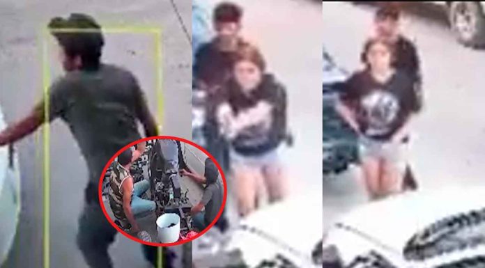 #VIDEO|| Momento exacto en que una mujer 4se3s1na a un mecánico en Escobedo