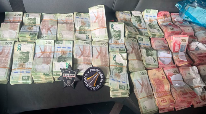 SSP detiene a hombre que viajaba con más de 660 mil pesos