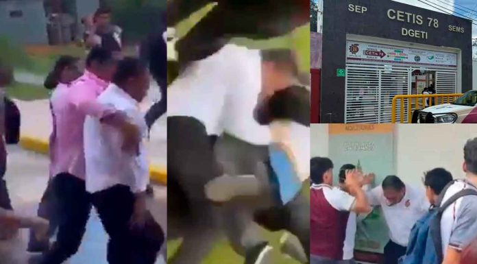 #VIDEO || Estudiantes del CETIS 78 en Altamira g0lp3an a su director tras presuntas denuncias de 4c0s0 s3xu4l