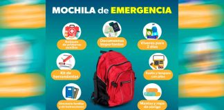 Participa en el Simulacro Nacional, prepara tu mochila de emergencia: SSM