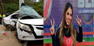 #IMAGENES || Joselyn Encalada, participante de BLN, sufre accidente automovilístico en Manabí
