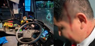 Apedrean autobús durante intento de asalto, en Buenavista Tomatlán