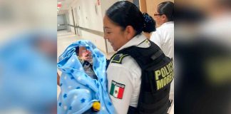 Policía Morelia auxilia con abanderamiento y atención médica a recién nacido en emergencia
