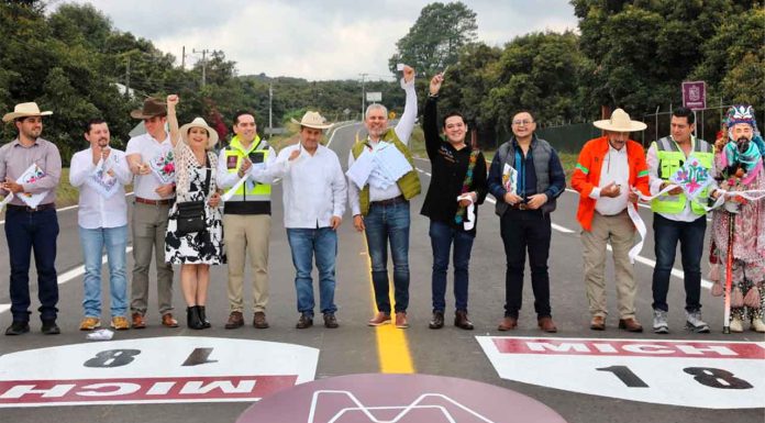 Rehabilitación carretera Uruapan-San Juan Nuevo-Tancítaro-Copetiro fortalece economía regional: Bedolla