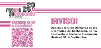 Ijumich amplía fecha de registro para Premio Michoacano de la Juventud 2025