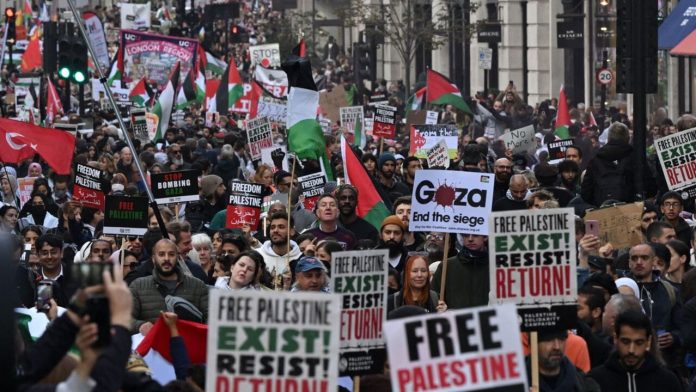 BRITAIN-PALESTINIAN-CONFLICT-ISRAEL-DEMONSTRATION