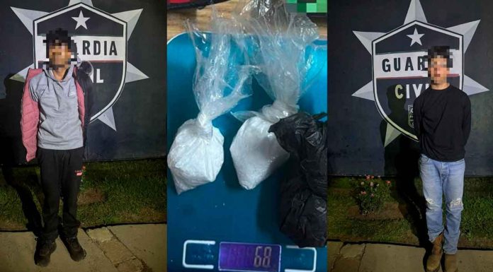 Detenidas dos personas en portación de 68 gramos de metanfetamina: SSP
