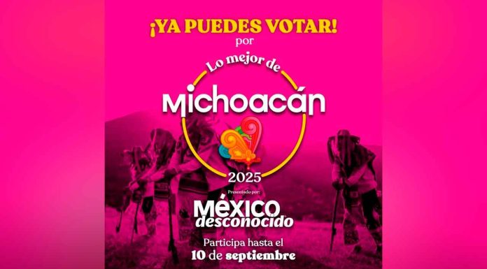¡Elige tu experiencia favorita! Abiertas las votaciones para Lo Mejor de Michoacán: Sectur