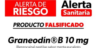 Alerta SSM sobre falsificación de medicamento Graneodín®️B 10 mg