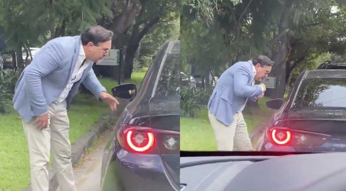 #VIDEO | Surge #LordBájate: hombre paró el tráfico para intentar pelear con automovilista en CDMX