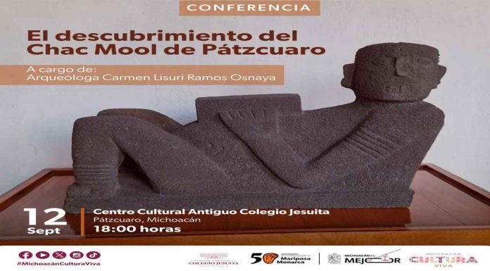 Secum invita a la conferencia que narrará el descubrimiento del Chac Mool de Pátzcuaro