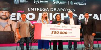 Semigrante cumple el “Sueño Michoacano” a 59 familias migrantes