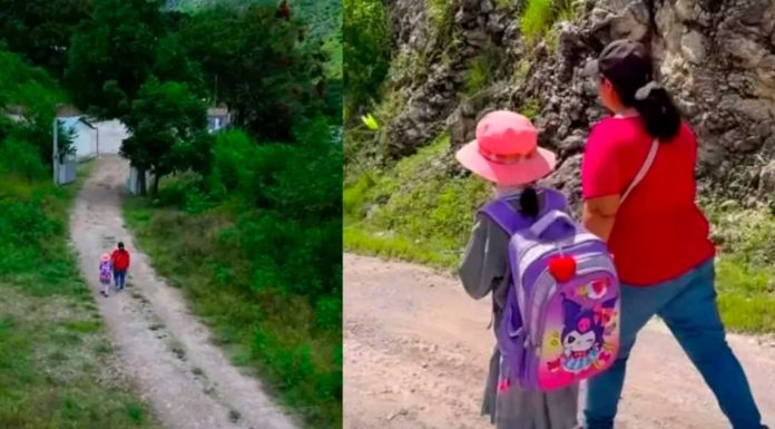Yareli, de 9 años, camina más de 2 horas todos los días para llegar a la escuela en la sierra de Hidalgo