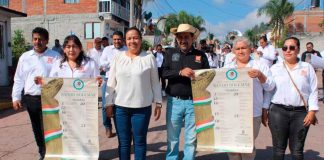 Da inicio en Charo el Recorrido del Bando Solemne por las Fiestas Patrias de octubre