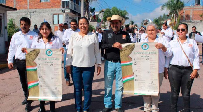 Da inicio en Charo el Recorrido del Bando Solemne por las Fiestas Patrias de octubre