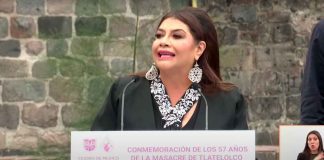 Clara Brugada encabeza conmemoración del 2 de octubre en Tlatelolco