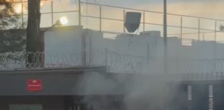 Normalistas de Cherán marchan y queman vehículo a 13 años del 16 de octubre