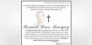 Familiares y amigos de Bernardo Bravo, caminarán este viernes en la capital michoacana hasta catedral