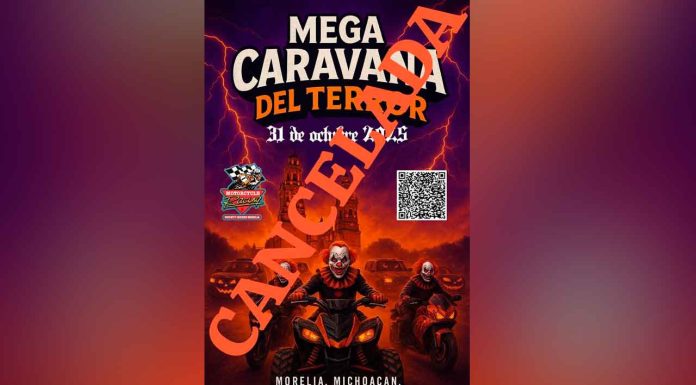 Anuncia club de motos cancelación final de la Mega Caravana del Terror