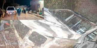 Sujetos armados rafaguean 2 casas en Cuitzeo y queman vehículo