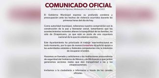 Comando armado ataca la presidencia municipal de Zinapécuaro y lanza explosivos desde drones
