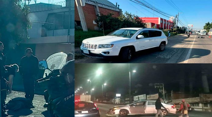 Mañana de accidentes en Morelia deja varios heridos y daños materiales