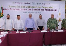 Refuerzan seguridad en región Apatzingán; acuerdan Bedolla, Harfuch y Defensa