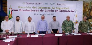 Refuerzan seguridad en región Apatzingán; acuerdan Bedolla, Harfuch y Defensa