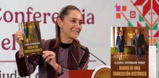 Sheinbaum presenta su libro “Diario de una transición histórica” junto a López Obrador