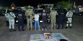 Detienen a “El niño sicario” con una subametralladora y droga; el menor de 14 años fue detenido junto a un hombre de 37