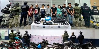 Persecución y enfrentamiento dejan ocho detenidos y un arsenal asegurado en Puruándiro