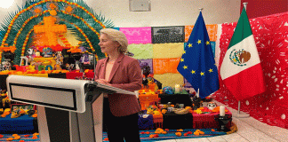 ¡VIVA MÉXICO!, ¡VIVA LA VIDA!: PRESIDENTA DE LA UNIÓN EUROPEA INAUGURA ALTAR DE MUERTOS