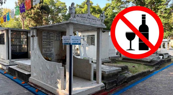 Prohíben ingreso de alcohol a panteones de Morelia durante el Día de Muertos