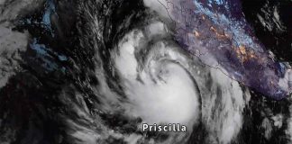 Huracán Priscilla se debilita a categoría 1; autoridades mantienen alerta en tres estados
