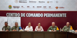 Claudia Sheinbaum supervisa atención por lluvias en Veracruz