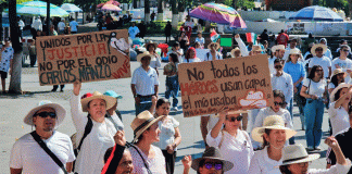 “Queremos paz, queremos libertad”, familias protestaron este sábado, en Uruapan