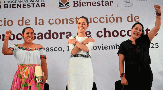 Presidenta Claudia Sheinbaum anuncia primera planta procesadora de chocolate bienestar en Villahermosa, Tabasco