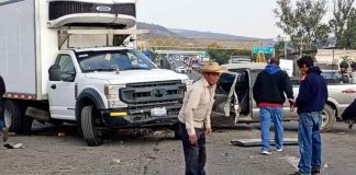 Se registra choque de camionetas, en la carretera Morelia – Salamanca