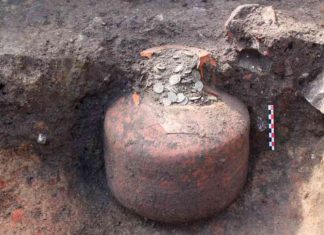 Descubren miles de monedas galas y romanas enterradas en ánforas en jardín de Francia