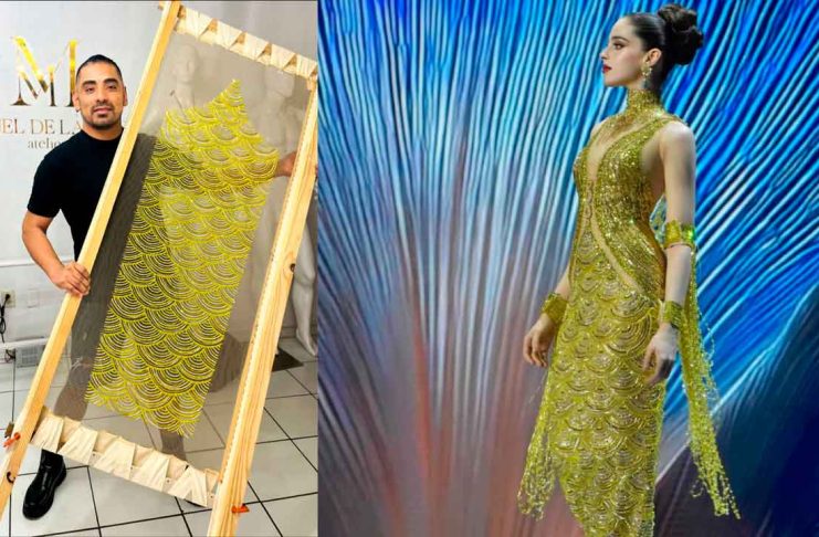 De Tingambato para el mundo: Manuel de la Mora creó el icónico vestido de Fátima Bosch