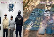 En operativos realizados en Michoacán, autoridades detienen a siete personas y aseguran dosis de droga, armas y vehículos.