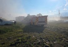 Se registra incendio de pastizal en predio a espaldas de un corralón, en Morelia