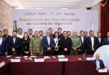 Plena coordinación en seguridad, refrendan Bedolla, Harfuch, Defensa y Semar