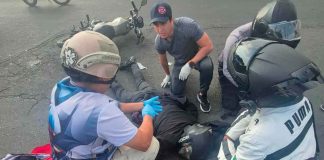 Motociclista es impactado por un vehículo en Calzada La Huerta de Morelia